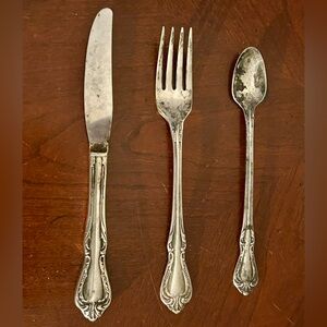 Set Of 3 Oneida Wm. A Rogers 1958 Silver-Plated Flatware Chalice/Harmony Pattern